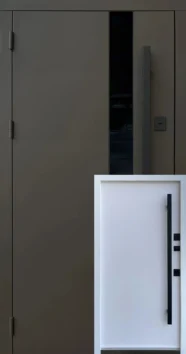 Вхідні двері Qdoors Стріт Елегант вулиця метал пісок 8019 фарба/декор лакобель