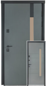 Вхідні двері Булат COTTAGE модель 705/431 Metalic Grey/Вулична Титан