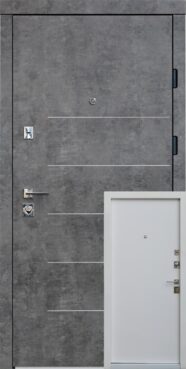 Вхідні двері BEREZ BEREZ LUX Porte Мармур темний\Білий сатин