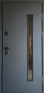 Вхідні двері REDFORD Комфорт Плюс Стріт грей ЛЮКС зі склопакетом Графіт структура/графіт матовий