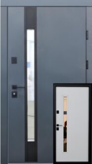 Вхідні двері BEREZ BEREZ SMART RIO S Пастель Софт Блек\Білий матовий