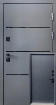 Вхідні двері Форт-М Premium ТРЕК метал 7024/МДФ антрацит