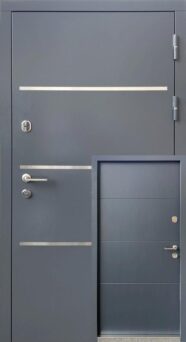 Вхідні двері Форт-М Стандарт Люкс ГАЛІЦІЯ метал 7024/МДФ антрацит
