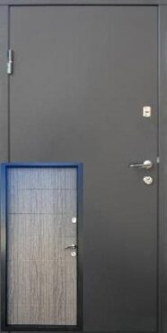 Вхідні двері Форт-М Стандарт Метал/МДФ Горизонталь графіт/дуб вулканічний