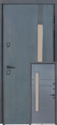 Вхідні двері Булат ТЕРМО HOUSE Модель 705/431 Темний Антрацит/Вулична Антрацит сірий
