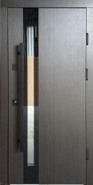 Вхідні двері Redford Композит МОДЕНА зі склопакетом венге/біле дерево