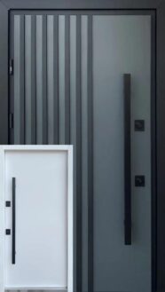 Вхідні двері Страж Престиж Hardy Loft антрацит/гладка біла