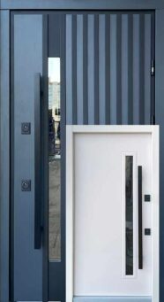Вхідні двері Страж PROOF Rio-S Loft ручка DMD антрацит/vin.Білий атлас