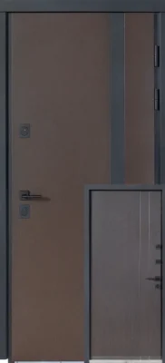 Вхідні двері Булат ТЕРМО HOUSE модель 710/265 Венге темний/ Вулична Венге темний