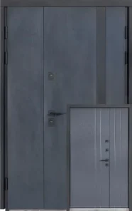 Вхідні двері Булат ТЕРМО HOUSE (1200мм) Модель 710/265 Темний антрацит/Вулична Атнтрацит сірий