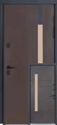 Вхідні двері Булат ТЕРМО HOUSE Модель 705/431 Венге темний/Вулична Венге темний