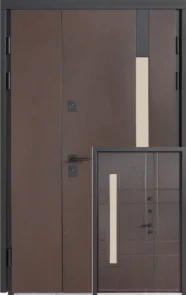 Вхідні двері Булат ТЕРМО HOUSE (1200мм) Модель 705/431 Венге темний/Вулична Венге темний