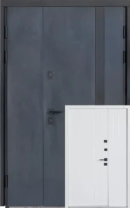 Вхідні двері Булат ТЕРМО HOUSE (1200мм) Модель 710/265 Темний антрацит/Вулична Антрацит сірий