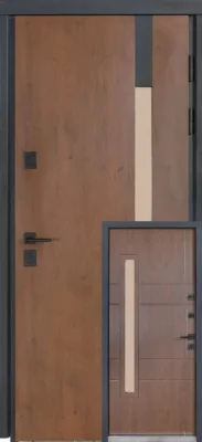 Вхідні двері Булат ТЕРМО HOUSE Модель 705/431 Дуб бронза/Горіх натуральний
