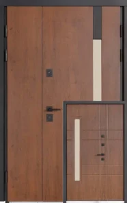 Вхідні двері Булат ТЕРМО HOUSE (1200мм) Модель 705/431 Дуб бронза/Вулична Горіх натуральний