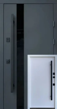 Вхідні двері Qdoors Стріт Елегант Антрацит7021/біла шагрень