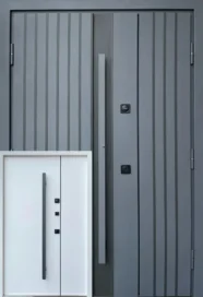 Вхідні двері Strong Айрон 1200 антрацит пісок антрацит/атлас білий vin
