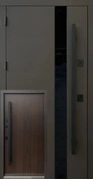 Вхідні двері Qdoors Стріт Елегант дуб темний пісок 8019/дуб темний
