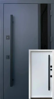 Вхідні двері Qdoors Стріт Спейс Антрацит7021/біла шагрень
