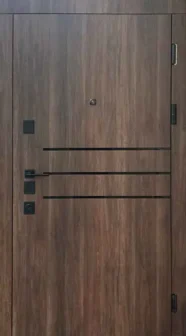 Вхідні двері Форт-М Тріо Тріо-Фокус дуб табак