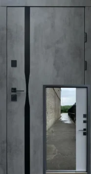 Вхідні двері Qdoors Ультра Лаунж-Аk оксид темний сірий шифер+дзеркало