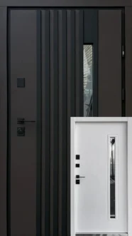 Вхідні двері BEREZ Berez Street Plus Rio P LOFT RAL 8019/білий атлас
